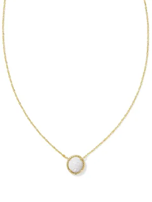 Kendra Scott Volleyball Pendant Necklace - Gold