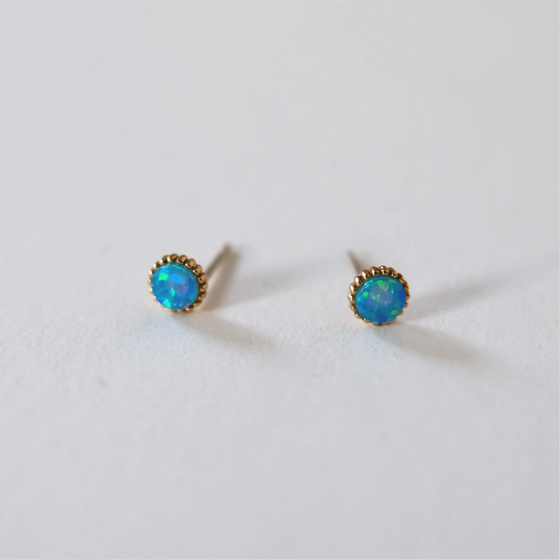 Little Blue Opal Studs