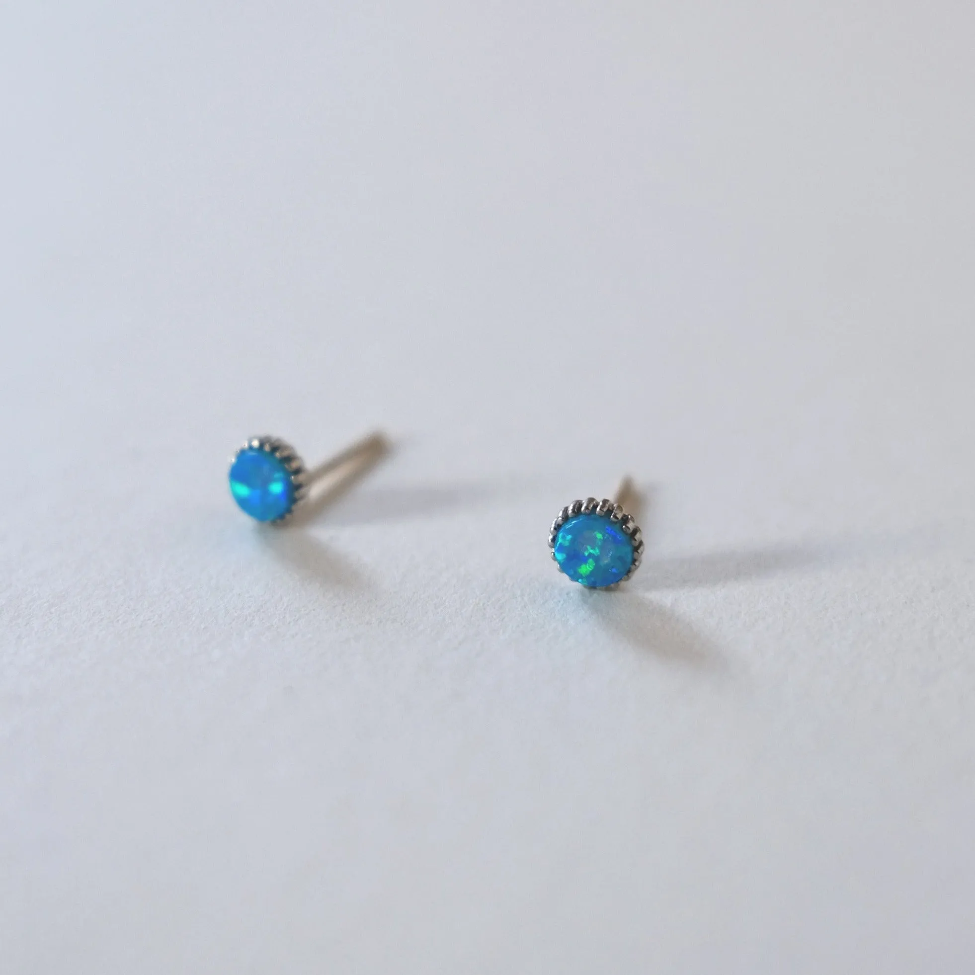 Little Blue Opal Studs