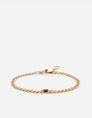 Lyra Garnet Chain Bracelet, Gold Vermeil