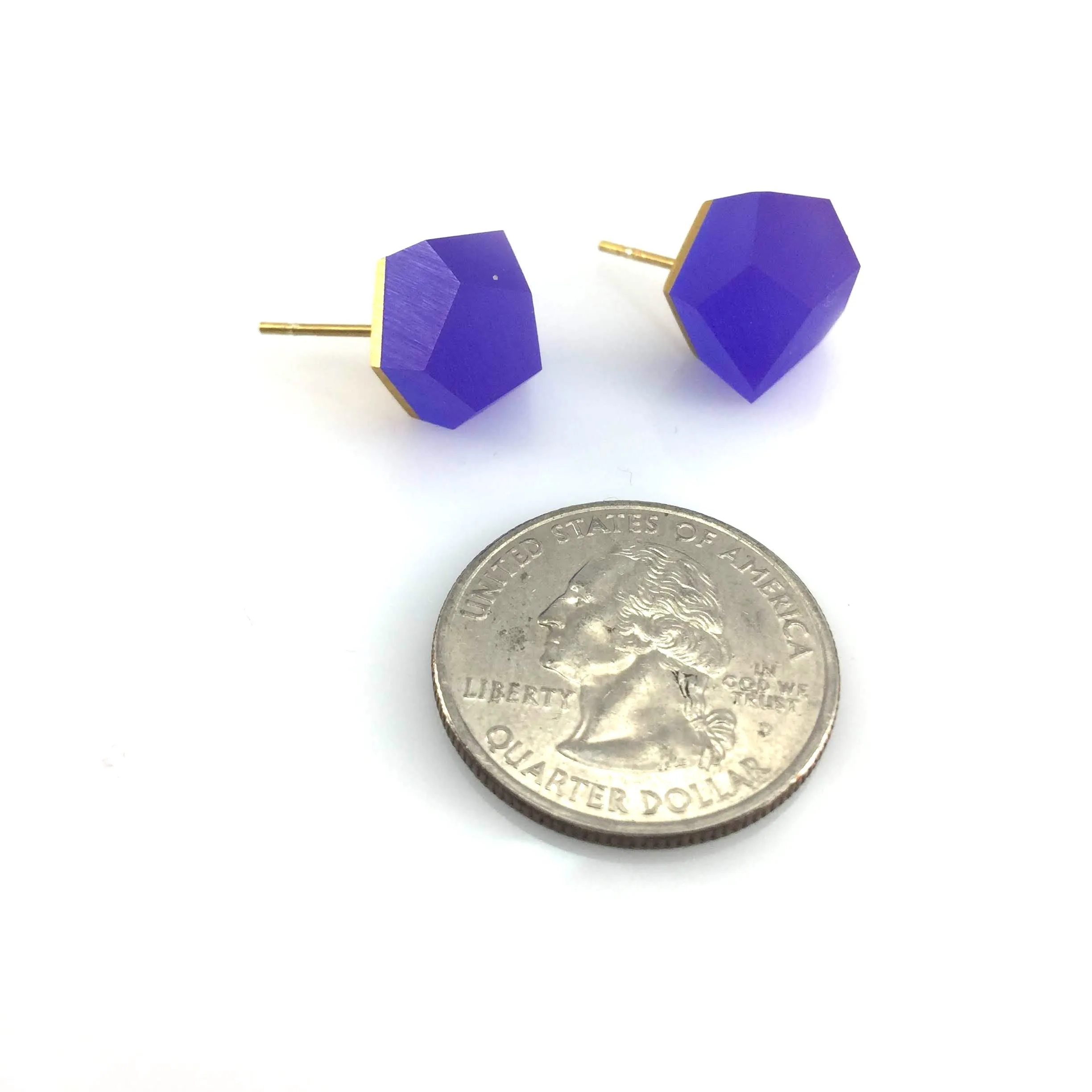 Medium Violet Crystal Stud