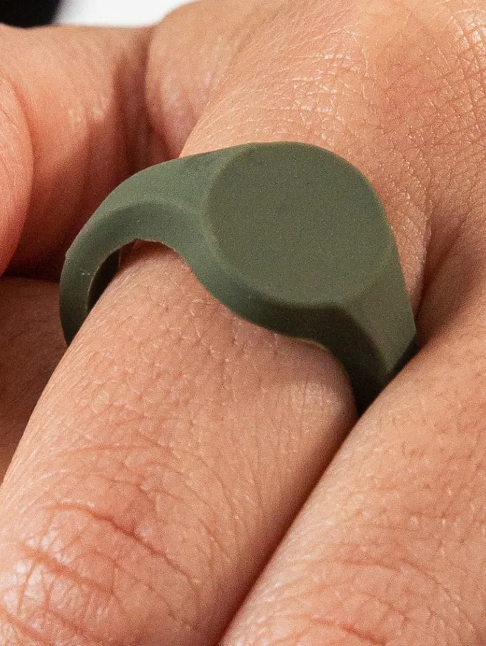 Men's Signet Silicone Ring