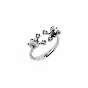 Mini Pyrite Ring [White gold]