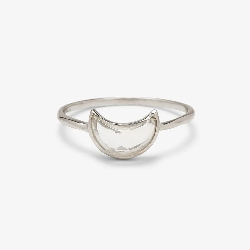 Moonstone Moon Ring