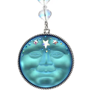 Mystic Goddess Seaview Moon Compass Rose Shimmer (Silver Ox/50mm Mystic Blue Sphinx)