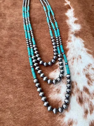 Navajo Style Pearl Necklace