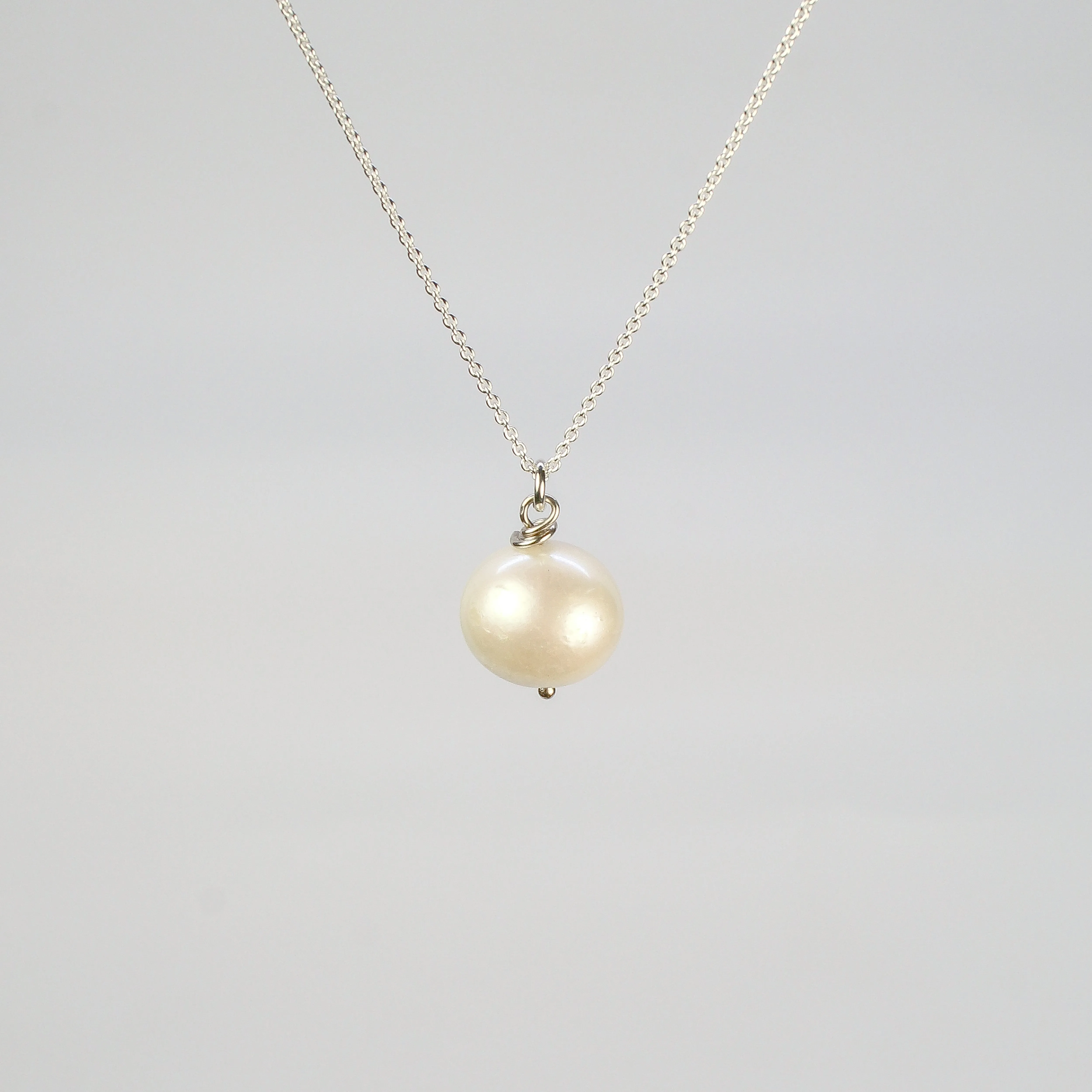 NEW! Large White Pearl Pendant by Rina Young