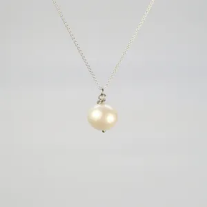 NEW! Large White Pearl Pendant by Rina Young