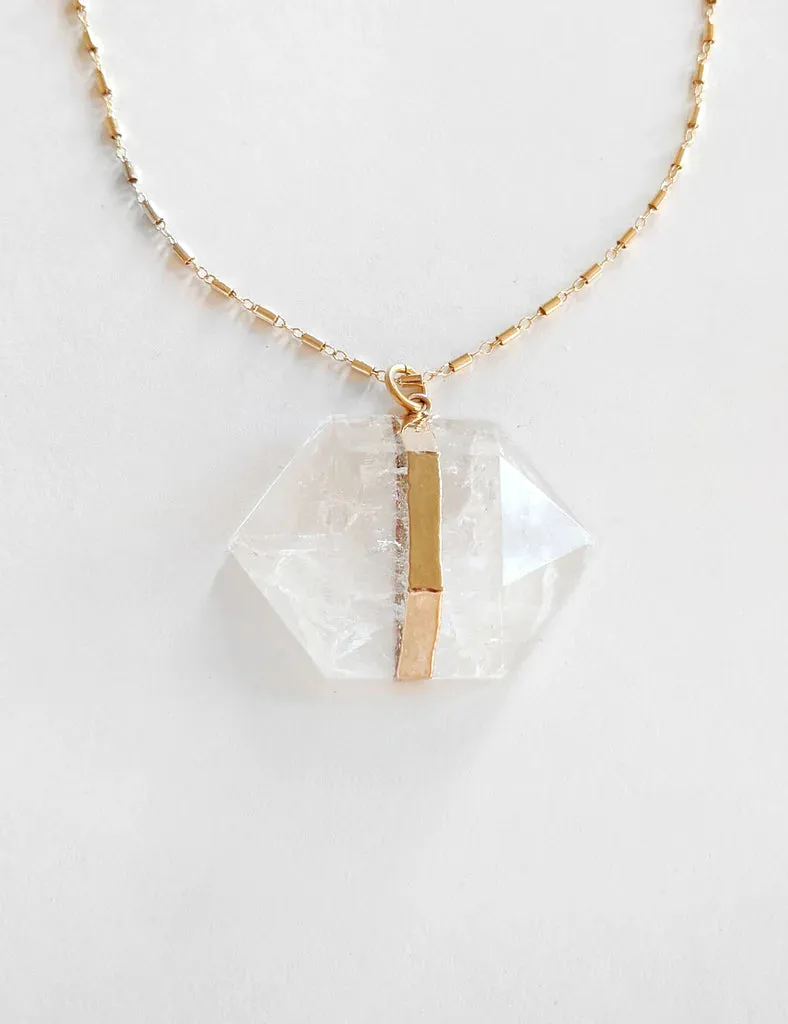 Nuance XL Hexagon Crystal Necklace