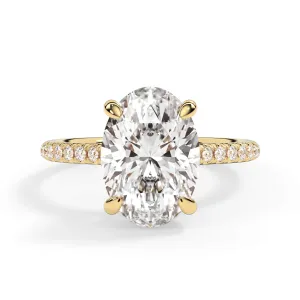 Oval Pave Engagement Ring