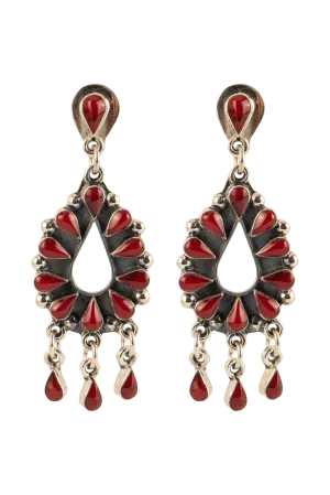 Paige Wallace Coral Dangle Earrings