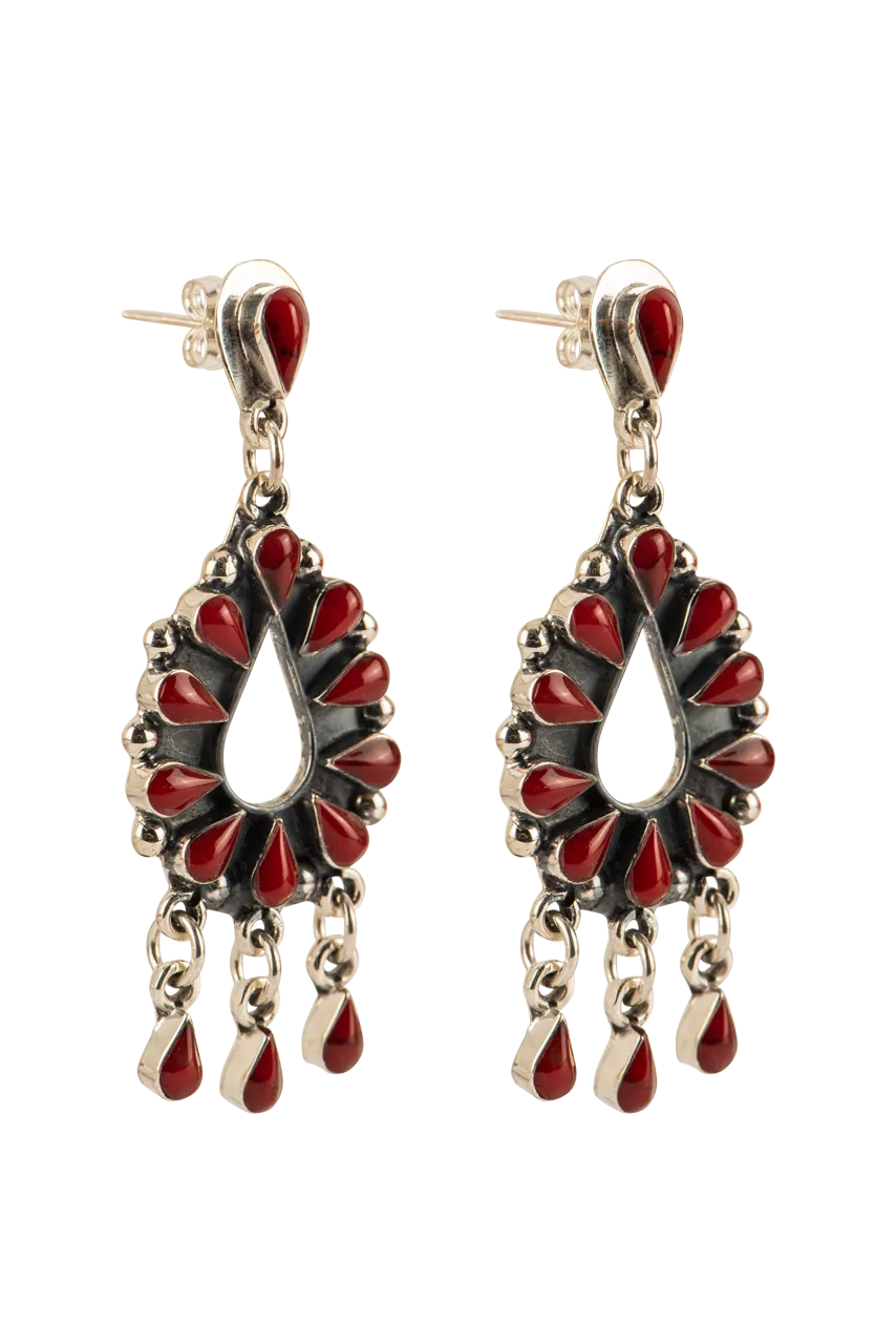 Paige Wallace Coral Dangle Earrings