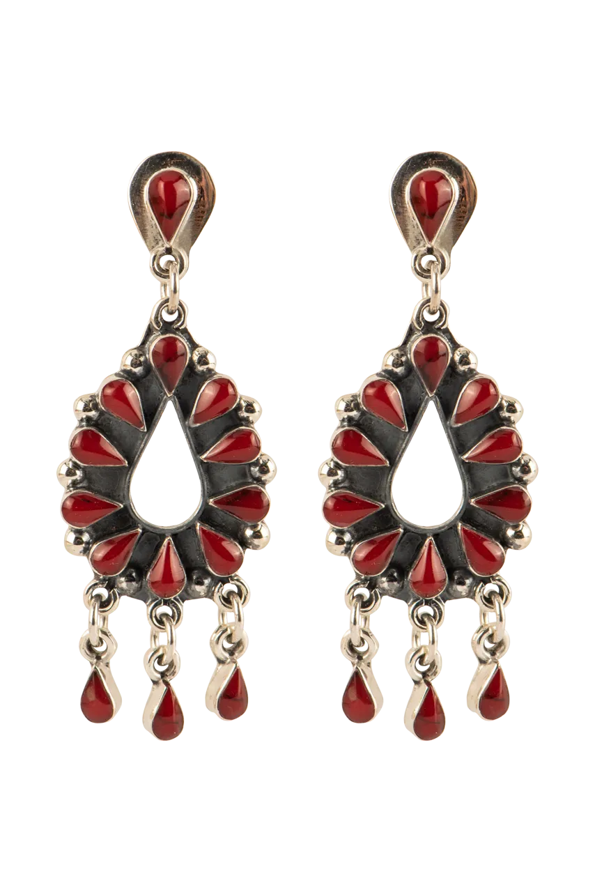 Paige Wallace Coral Dangle Earrings