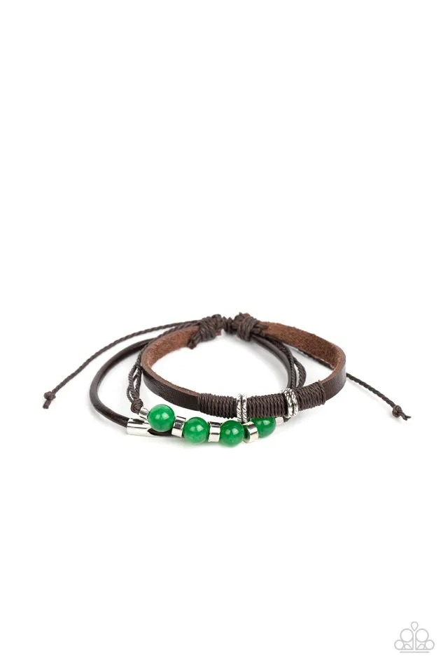 Paparazzi Bracelet ~ Amplified Aloha - Green