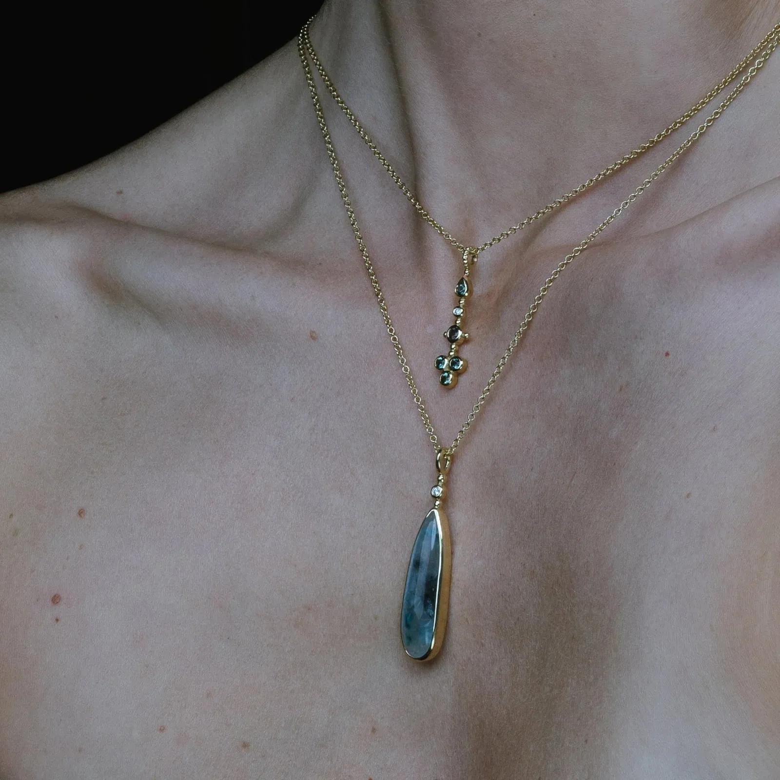 Paraiba Quartz Drop Pendant