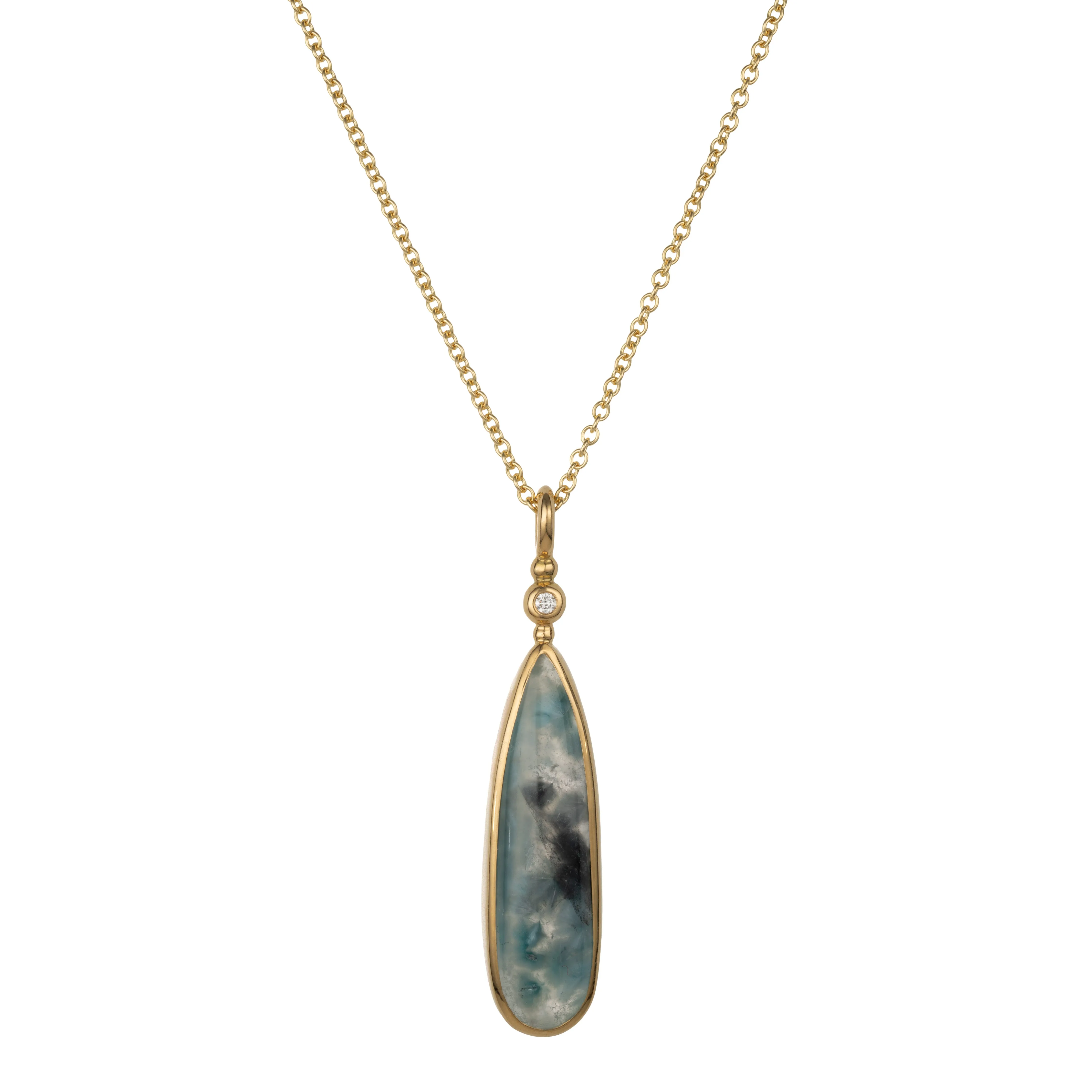 Paraiba Quartz Drop Pendant