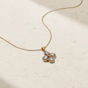 Petite Felicity Moonstone and Diamond Pendant