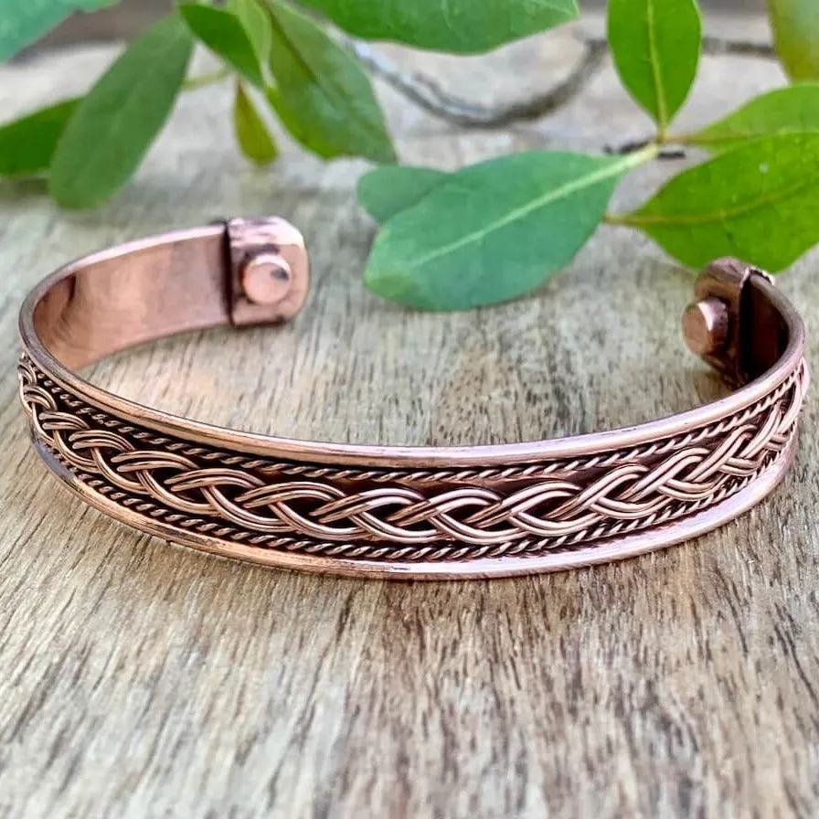 Powerful Copper Bracelet Handmade Cuff Wristband