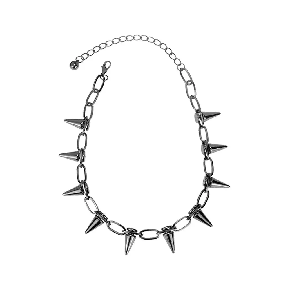 Punk Spike Chokers Collar For Women Men Gothic Harajuku Rivets Chocker Necklaces Kpop Rock Chains Necklace Trendy Jewelry Gifts