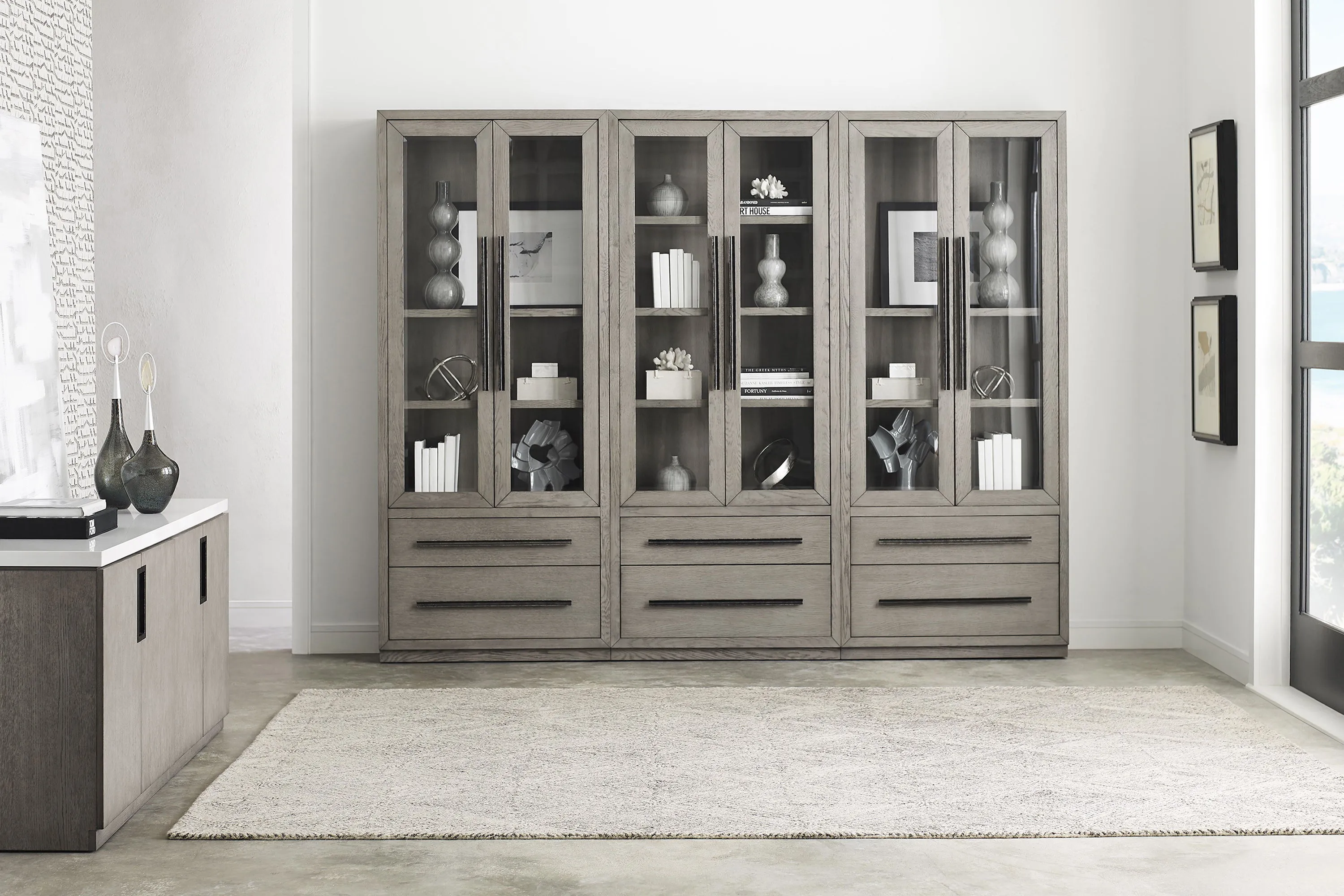 Pure Modern - Glass Door Cabinet - Moonstone