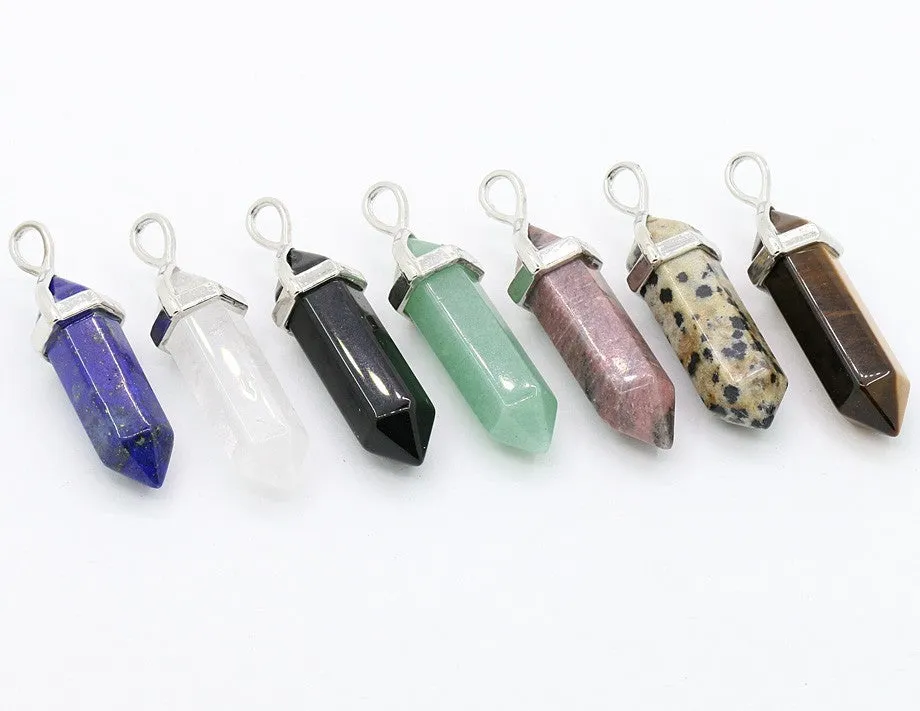 Quartz Chakra Gem Stone Pendant Charm Crystals Gemstones Pendant