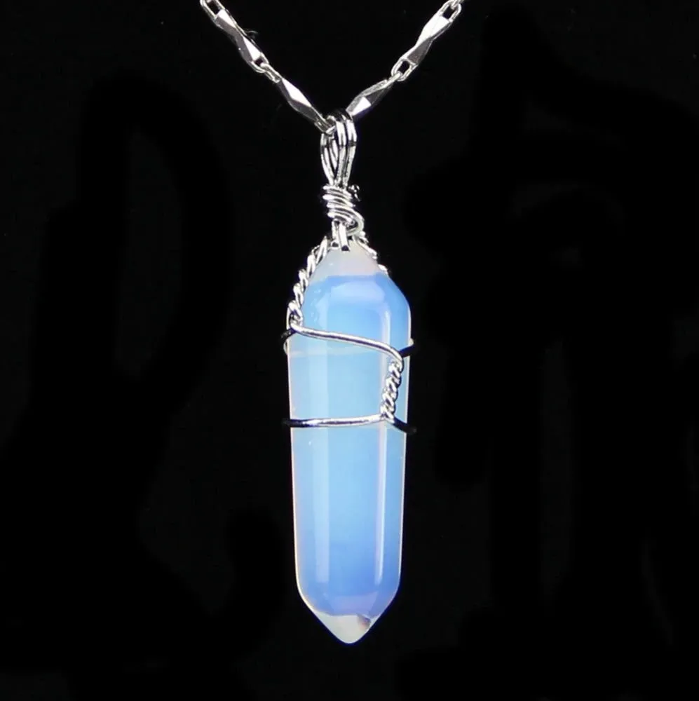 Quartz Chakra Gem Stone Pendant Charm Crystals Gemstones Pendant