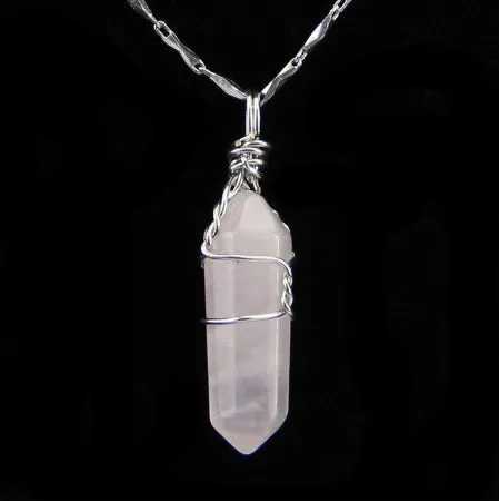 Quartz Chakra Gem Stone Pendant Charm Crystals Gemstones Pendant