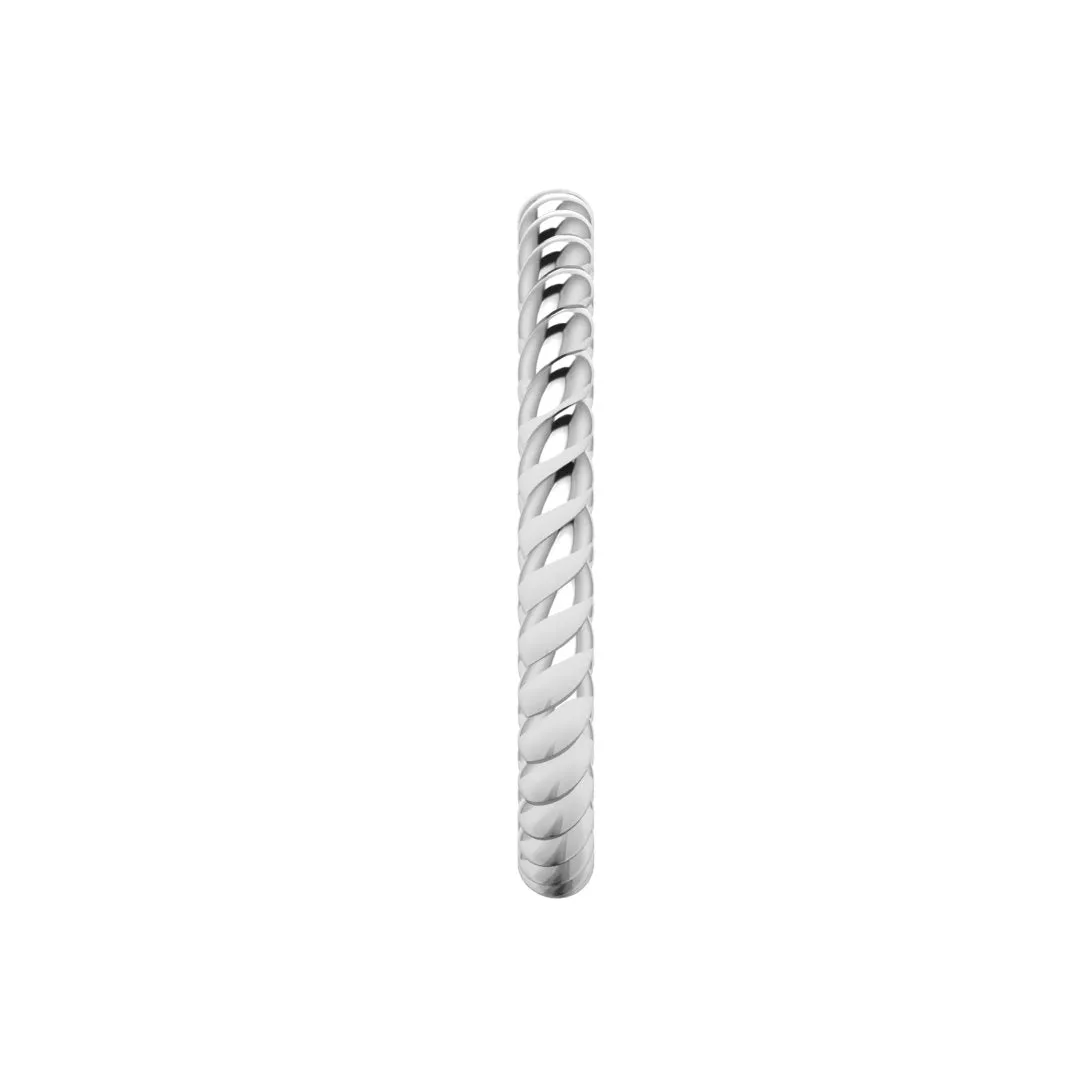 "Aspen" Minimalist Twisted Rope Contemporary Eternity Ring ET72