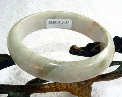 "Endlessly Interesting" Burmese Jadeite Bangle Bracelet 52 mm Grade A   Certificate (682)