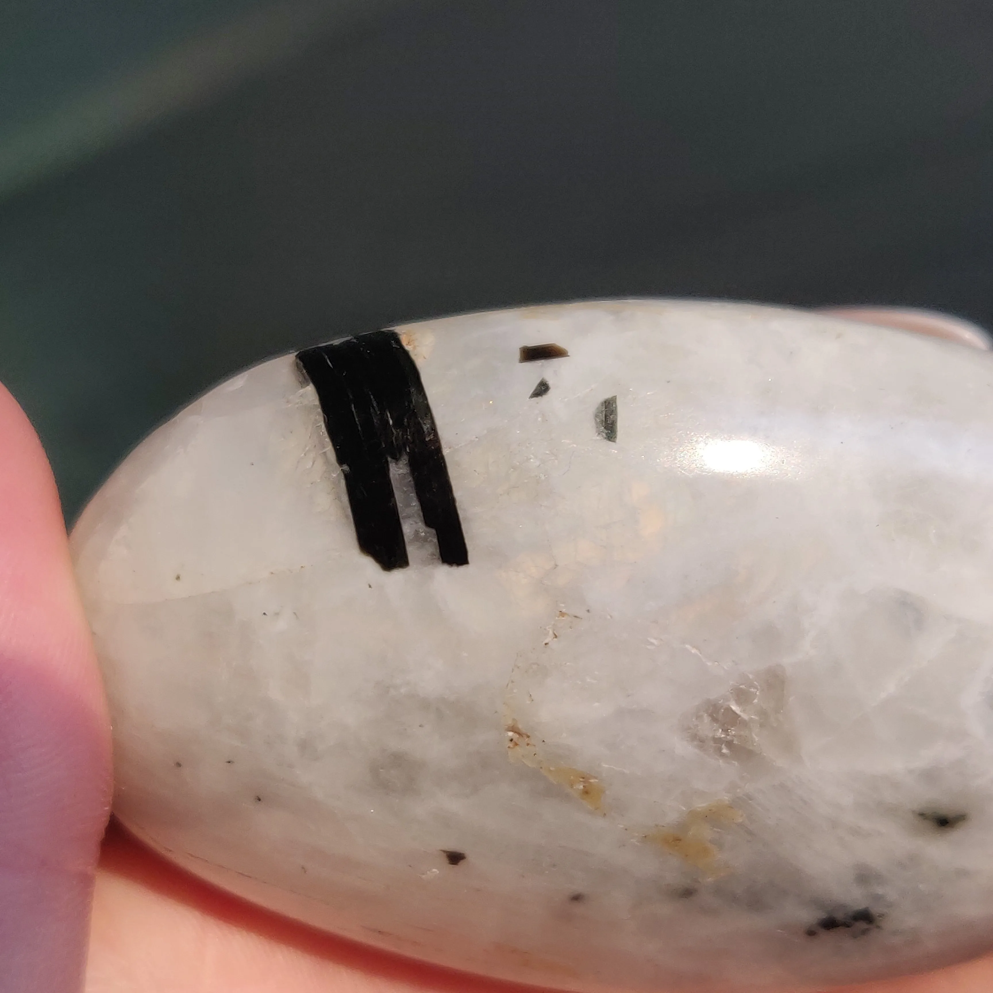 Rainbow Moonstone Palm Stone (#5)