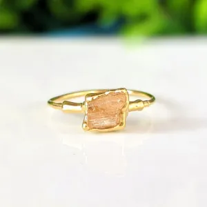 Raw Imperial Topaz ring