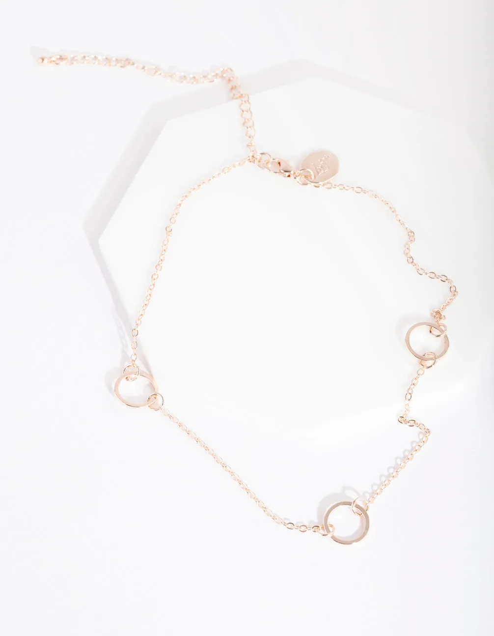 Rose Gold Open Circle Choker