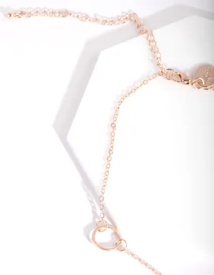 Rose Gold Open Circle Choker