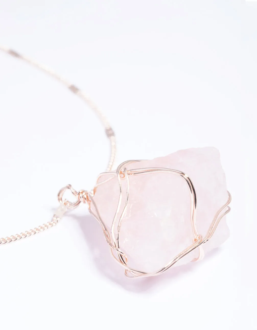 Rose Quartz Statement Necklace