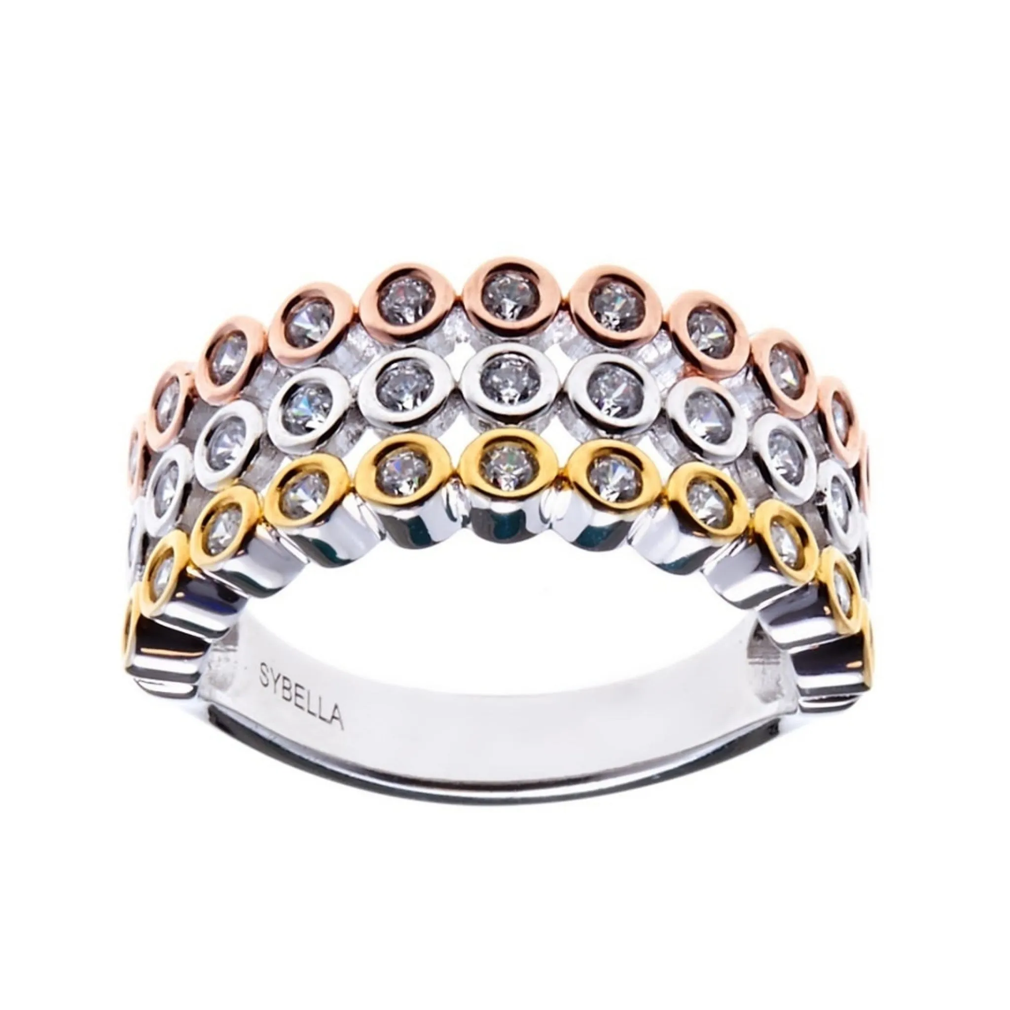 SALE Sybella Tori tri-coloured ring