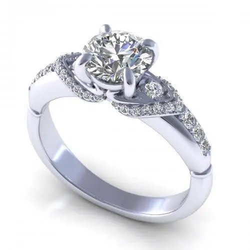 Selected 1.75CT Round Cut Diamond Engagement Ring in Platinum