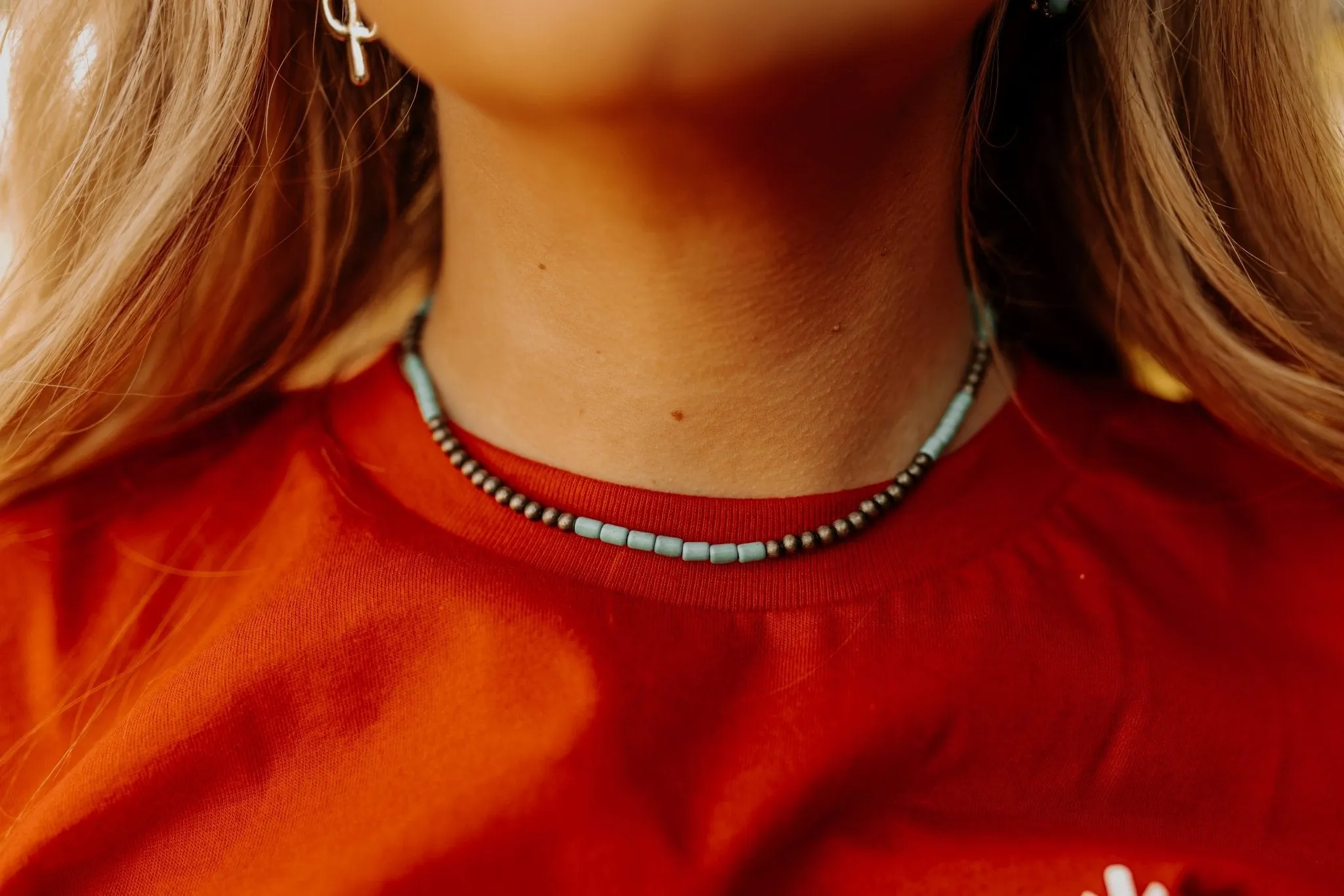 Silver and Turquoise Choker