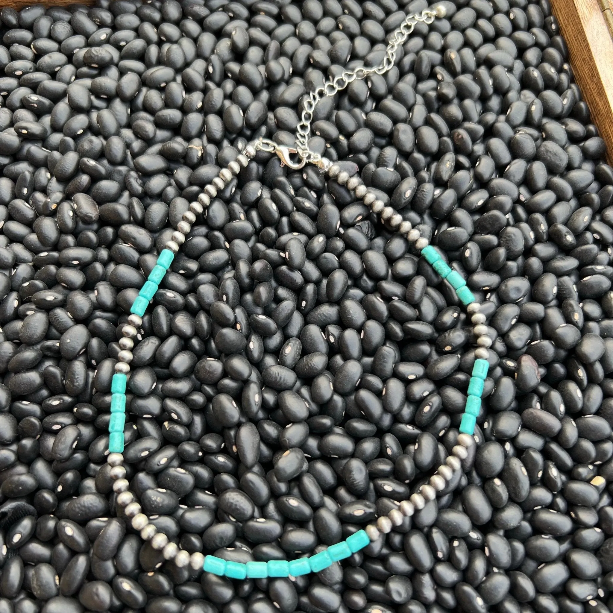 Silver and Turquoise Choker