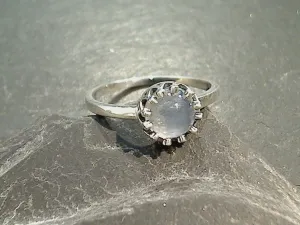 Size 5.25 Moonstone, Sterling Silver Ring