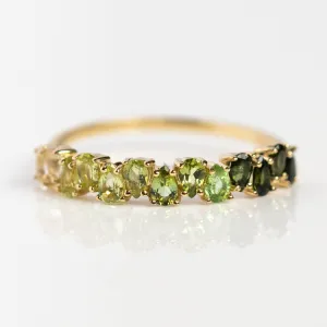 Solid Gold Ombre Birthstone Ring