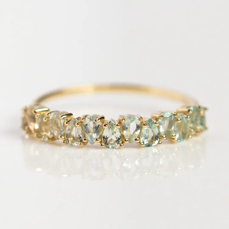 Solid Gold Ombre Birthstone Ring