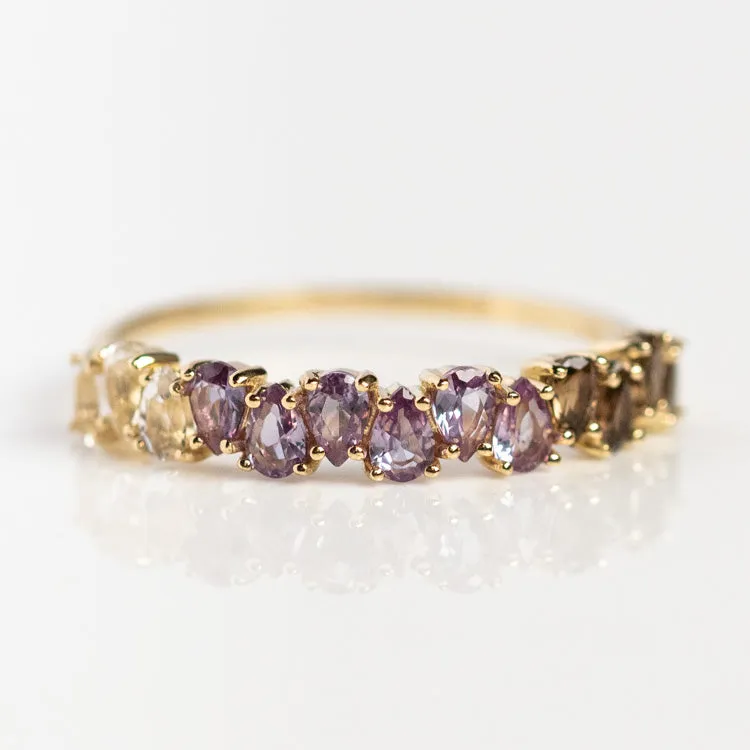 Solid Gold Ombre Birthstone Ring