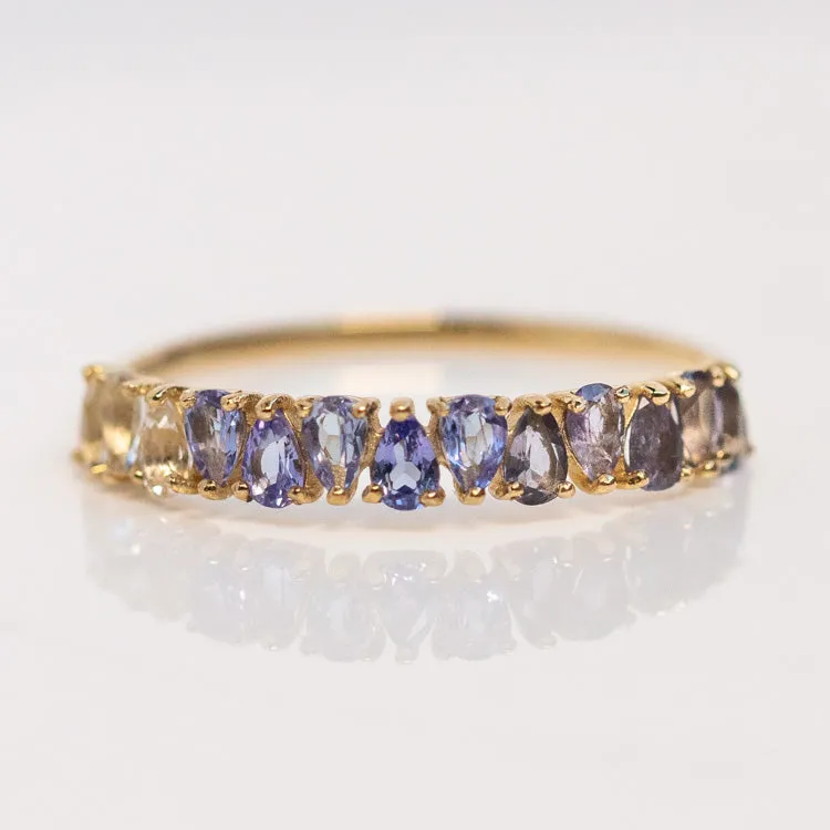 Solid Gold Ombre Birthstone Ring