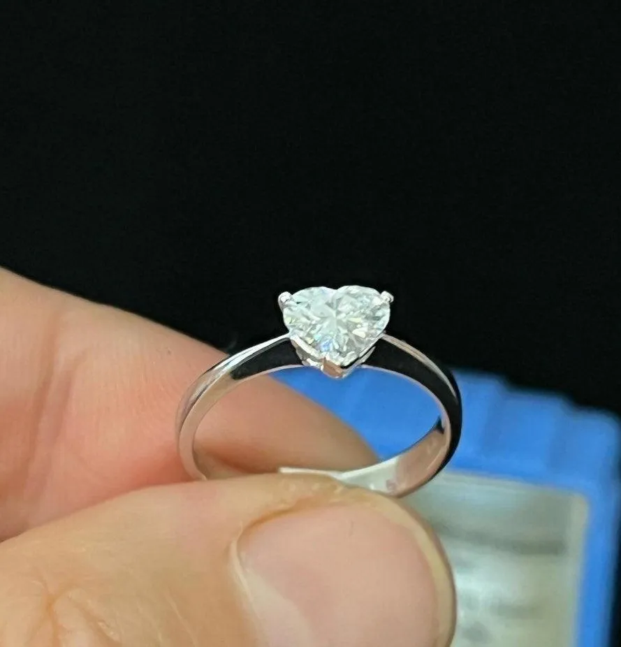 Solitaire Heart Shape Brilliant Cut Diamond Ring