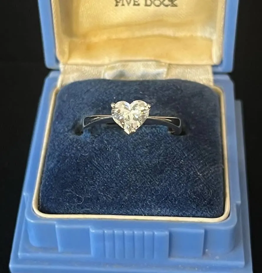 Solitaire Heart Shape Brilliant Cut Diamond Ring