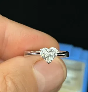 Solitaire Heart Shape Brilliant Cut Diamond Ring