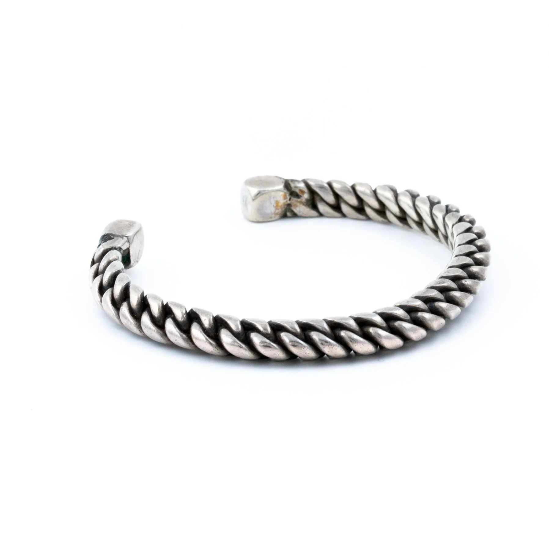 Sterling Silver Braid-Rope Navajo Cuff