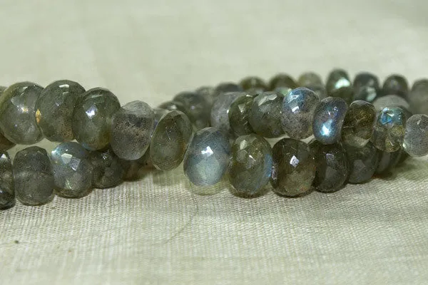 Strand of Faceted Labradorite Rondelles