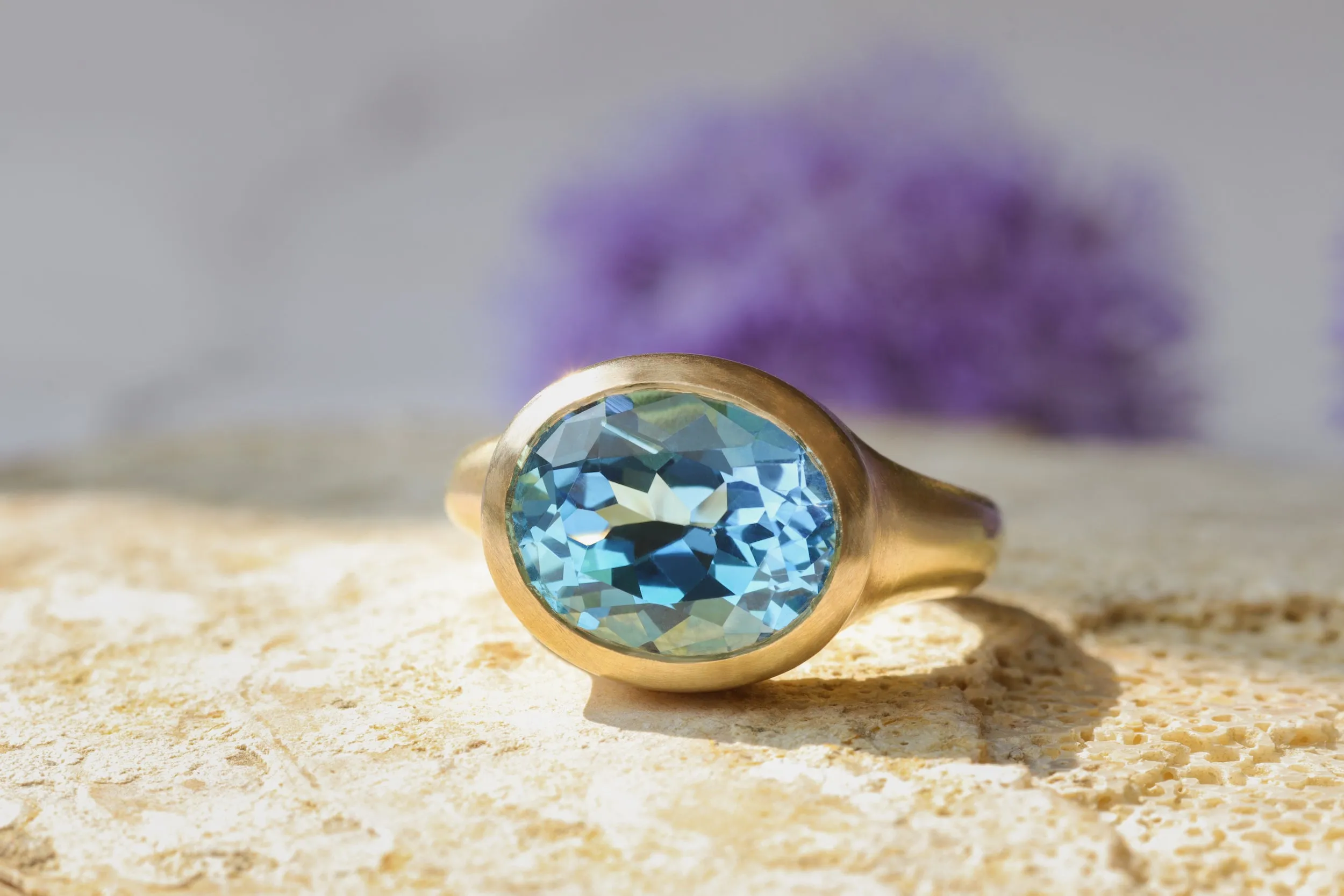 Swiss Blue Topaz Ring