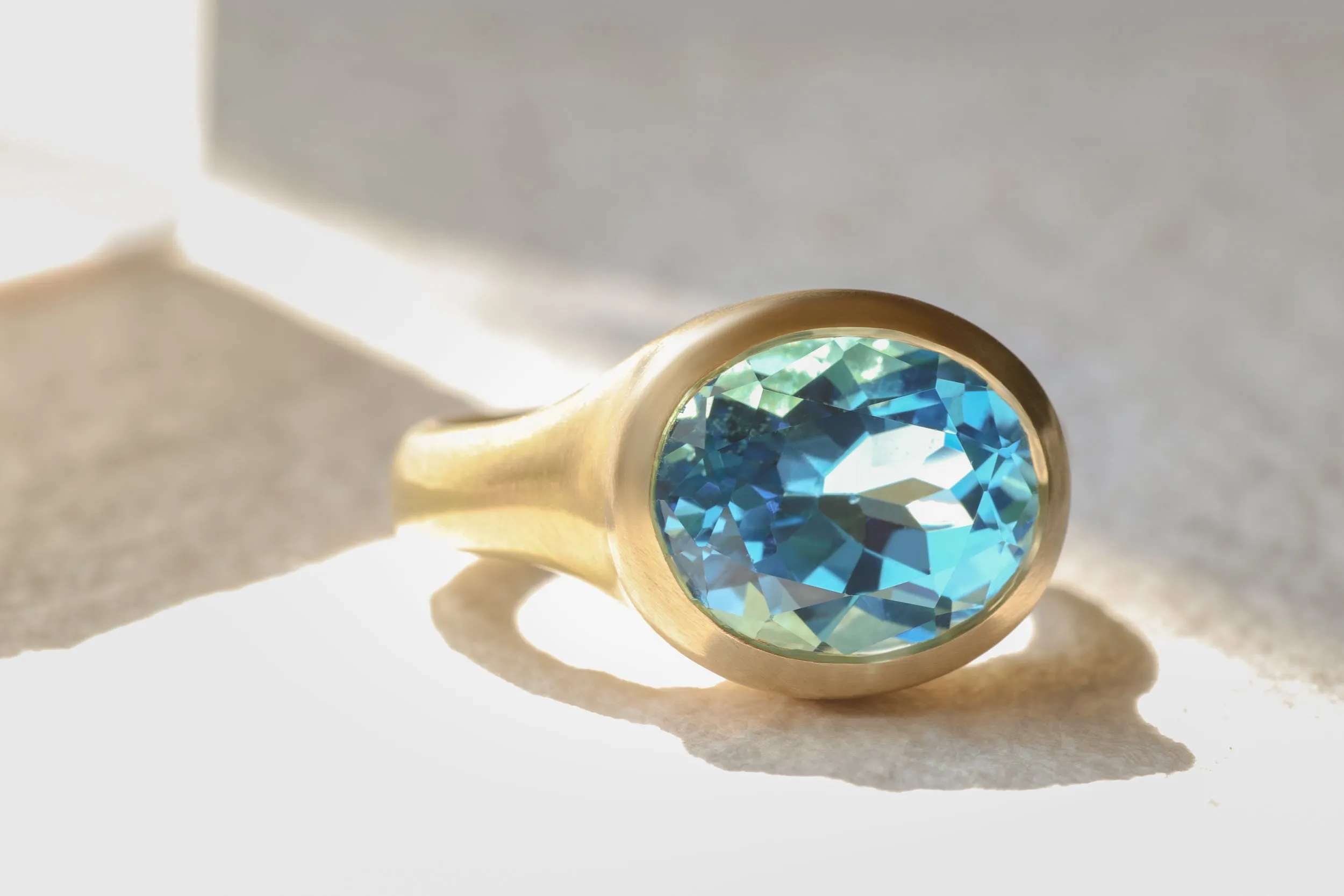 Swiss Blue Topaz Ring